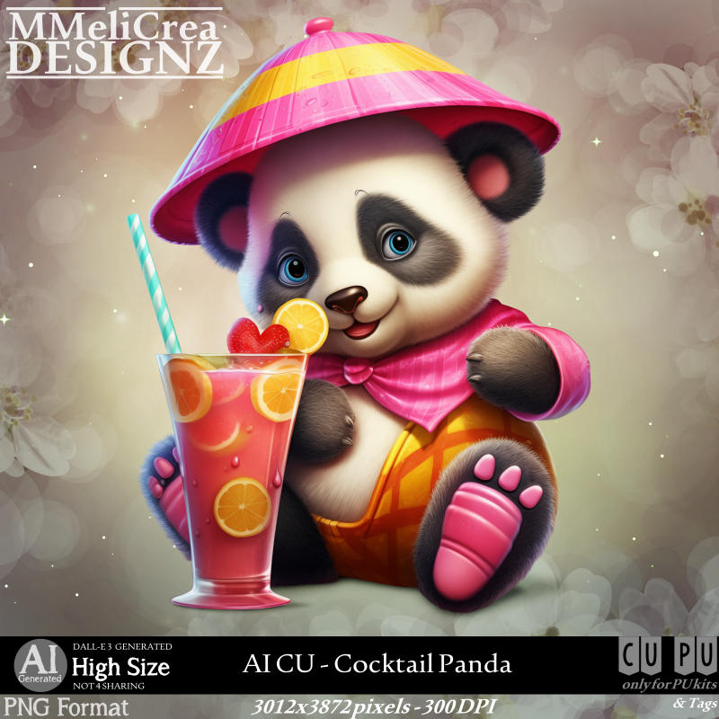(image for) AI - CU Cocktail Panda (CU4PU/PNG)